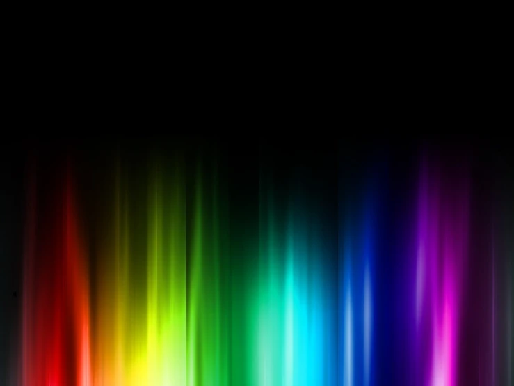 the colorful lines are shining brightly into the dark