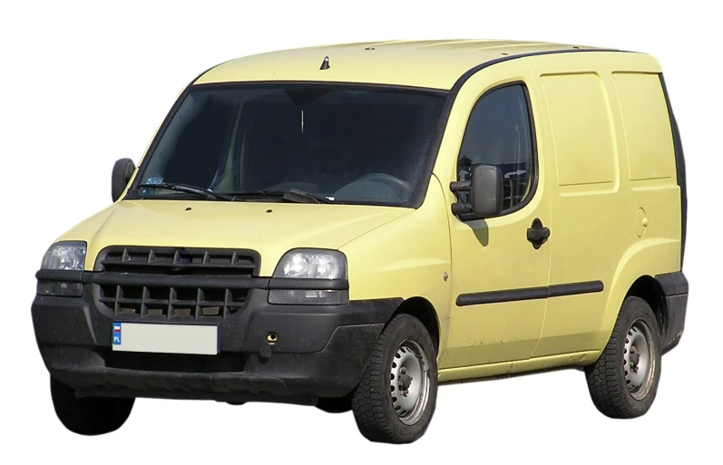 an image of a yellow van on a white background
