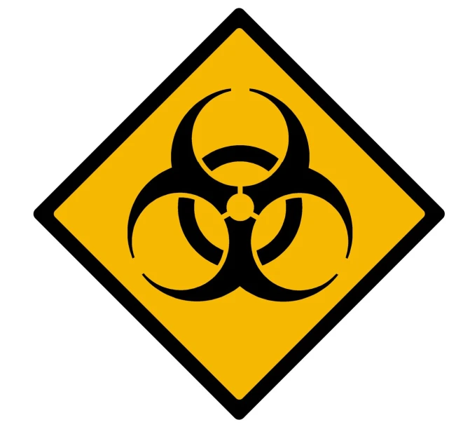the warning sign, the symbol is in an image