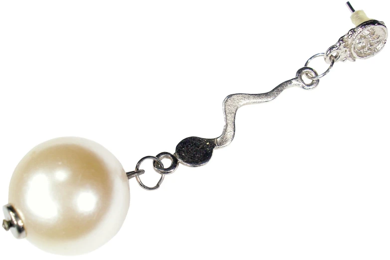 a close up s of a pearl and silver necklace