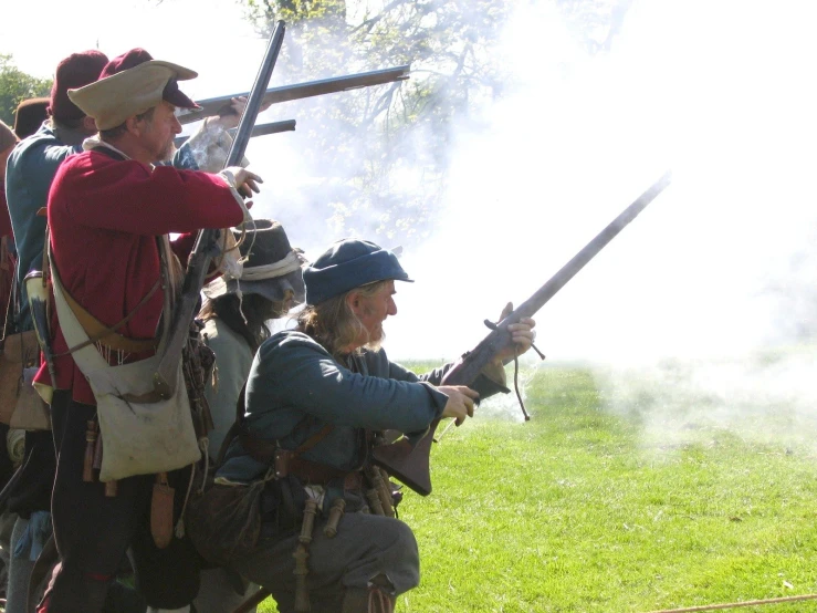 an image of men with the same guns