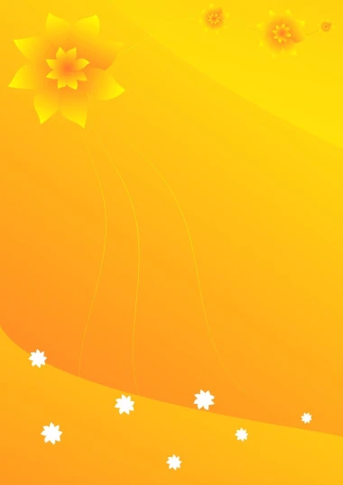 flowers are on an orange background with white stars
