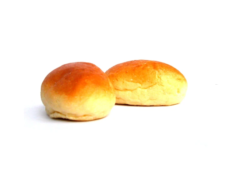 two rolls sitting side by side on a white background