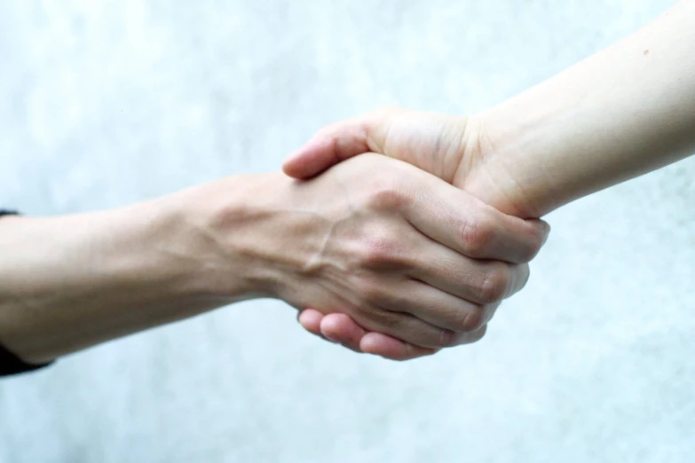 a close up of a person shaking another persons hand