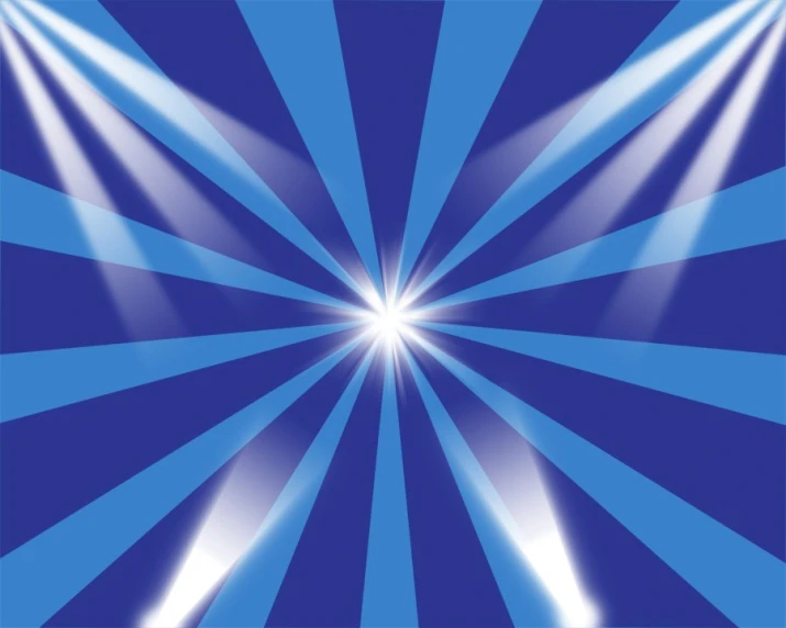 a blue and white sunburst is shown from the middle of the po