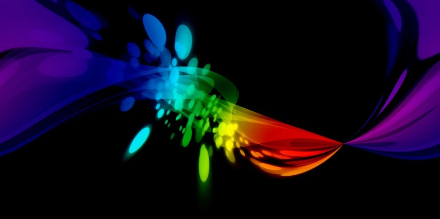 an artistic image of multi - colored flowing fabric