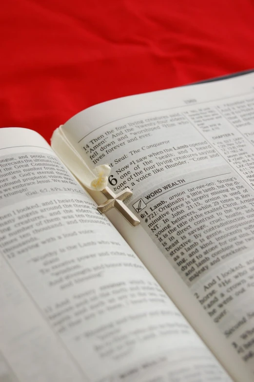 an open book is sitting on a table