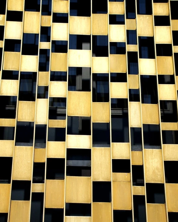 an abstract po of the side of a yellow and black building