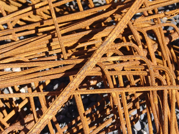 the intricate design made of woven wooden baskets on a farm