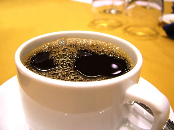 a close up of a cup of coffee