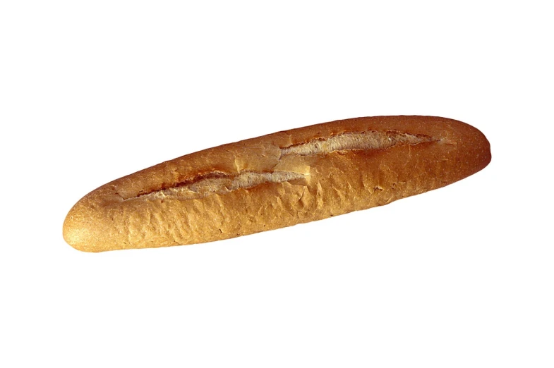 a loaf of bread is isolated on a white background