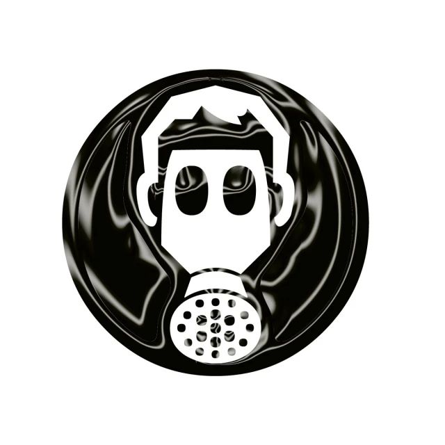 a logo of a man with a gas mask