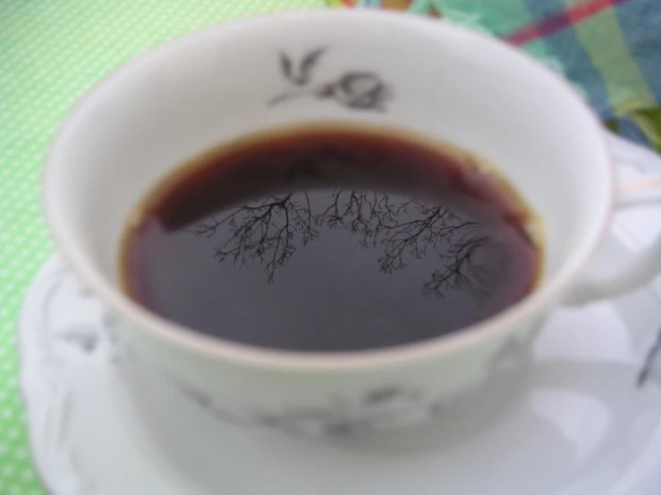 an image of cup of coffee sitting on a saucer