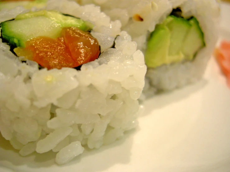 a closeup view of a dish with rice and vegetables