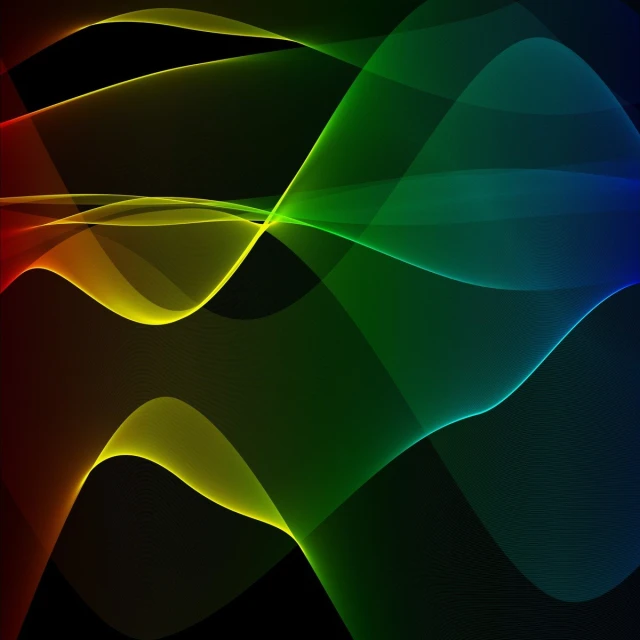 abstract colored lines against a black background