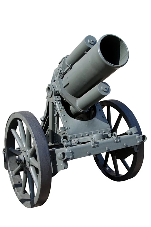 a cannon that has been made with wheels