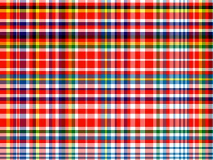 a plaid background with red and yellow and blue colors