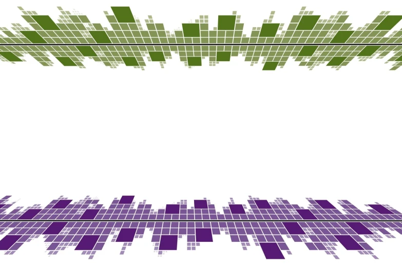 a purple and green line on a white background