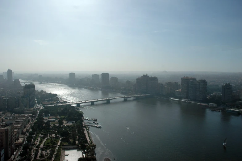 a large body of water in front of some tall buildings