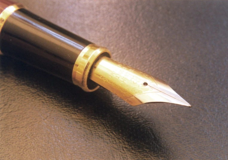 a close up view of a fountain pen