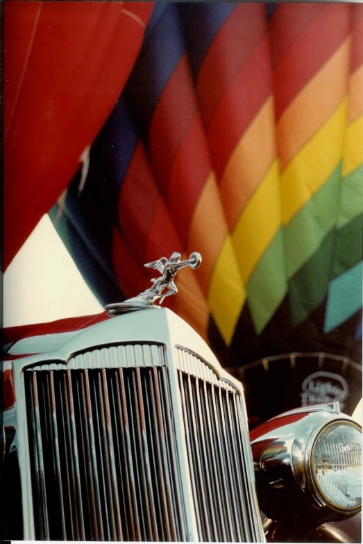a large air balloon being flown in the sky