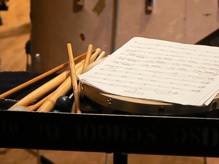 there is a piece of music on top of a music stand