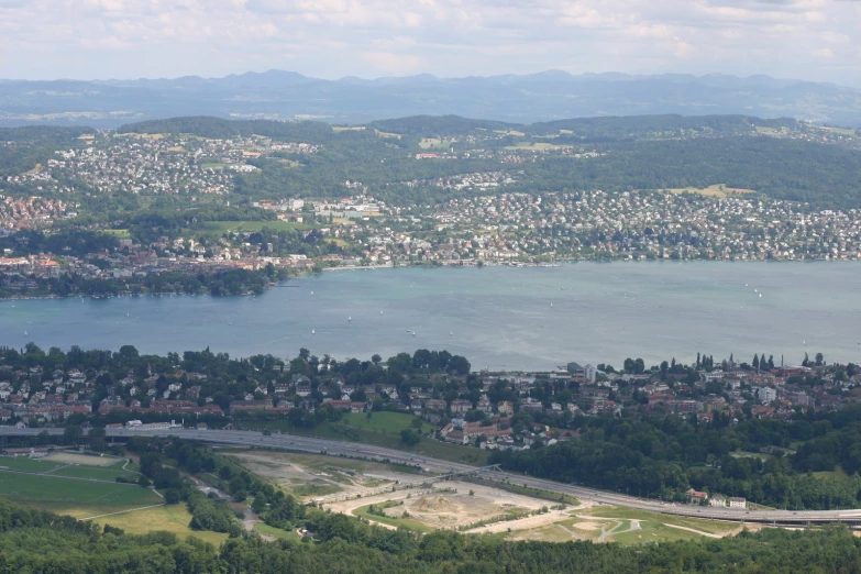 the view over the city of an island from the hill