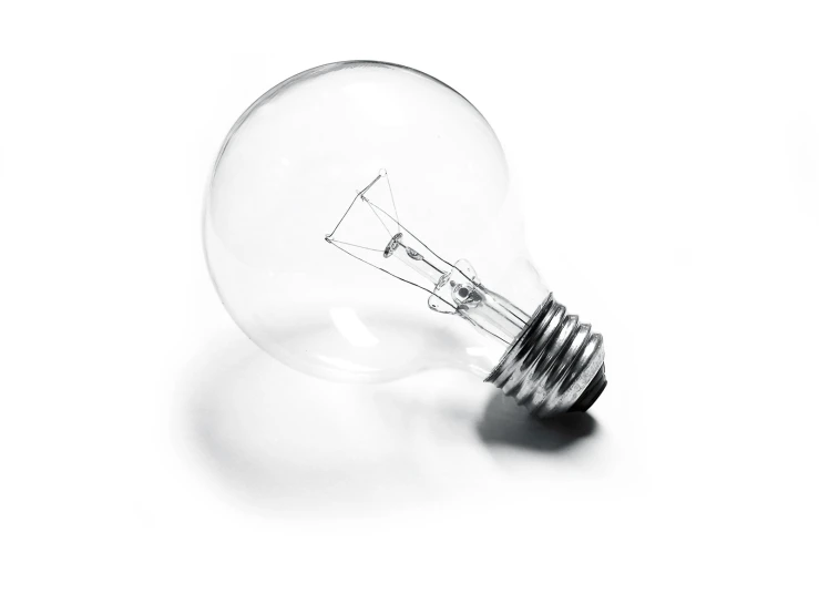 a small light bulb with an effile and filament design on it