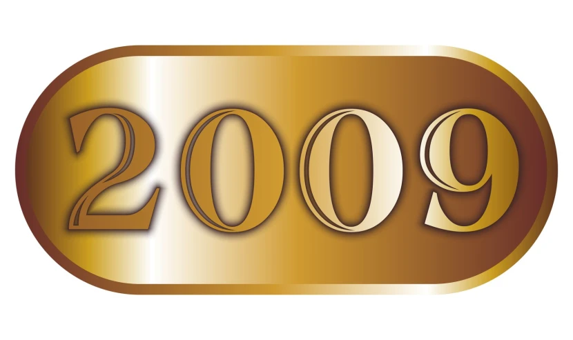 a logo of a golden sign with the number 2009