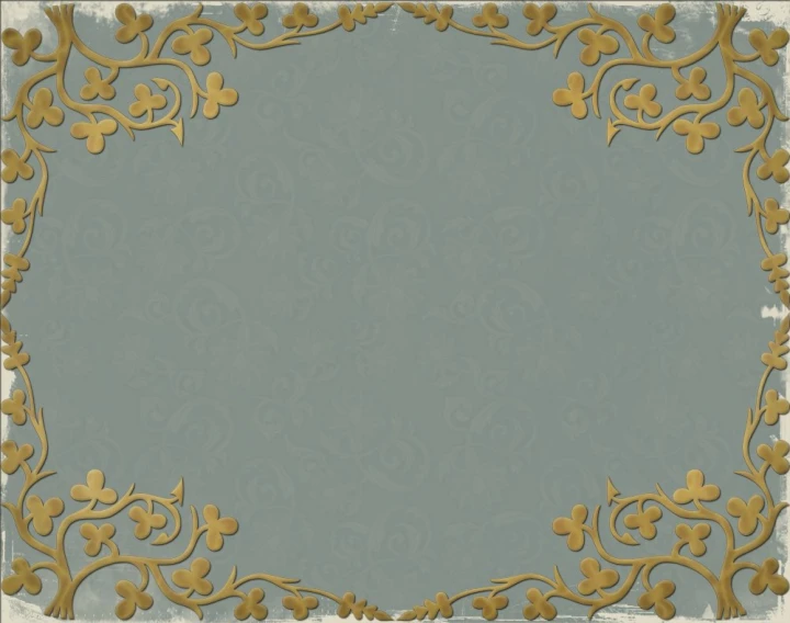 an ornate floral design over a light blue background