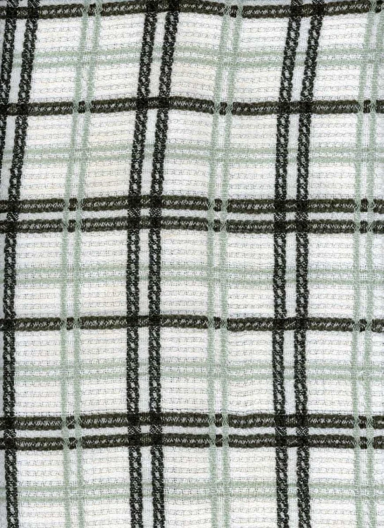 an all -over checkered pattern in white, grey and black