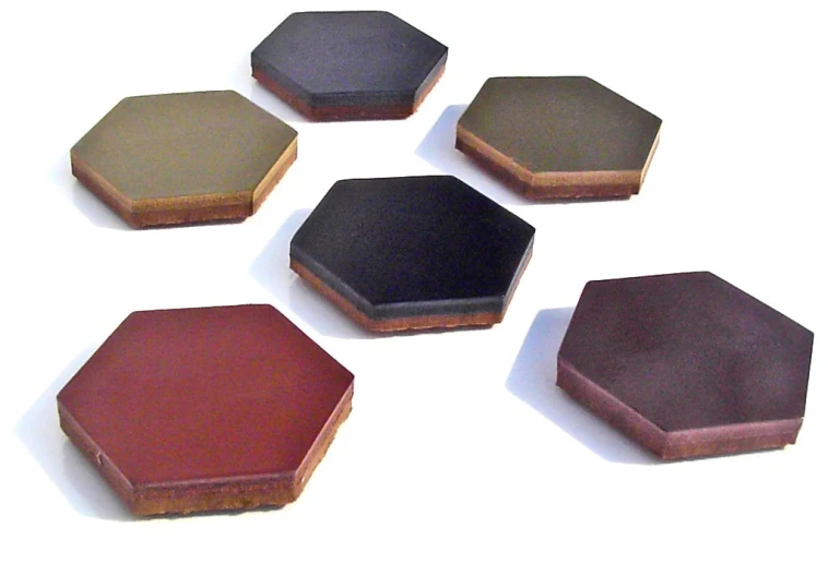 six wooden pieces of wood with different colors