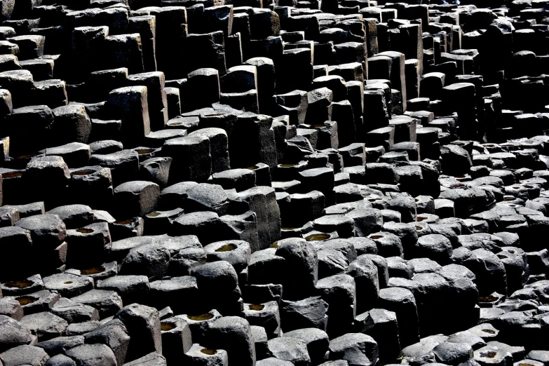 the rocks are all lined up to resemble elephants