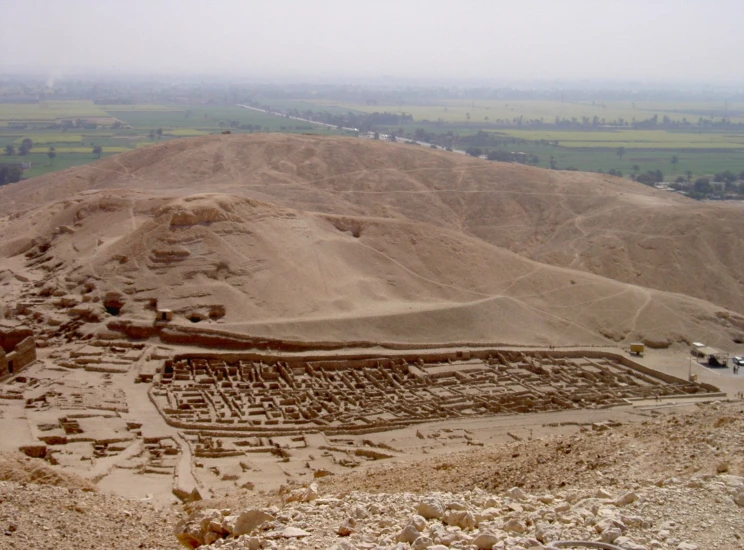 an image of a very old city in the sand