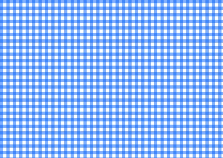 a blue and white checkered cloth