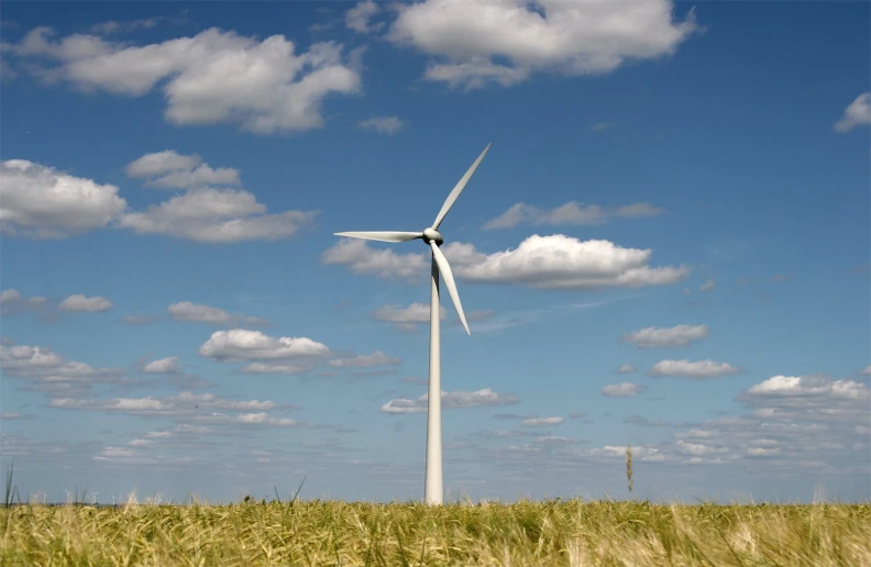 a windmill in the middle of a wheat field