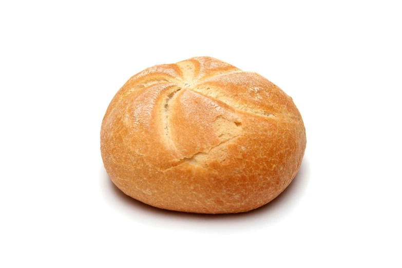 a baked piece of bread sitting on top of a table