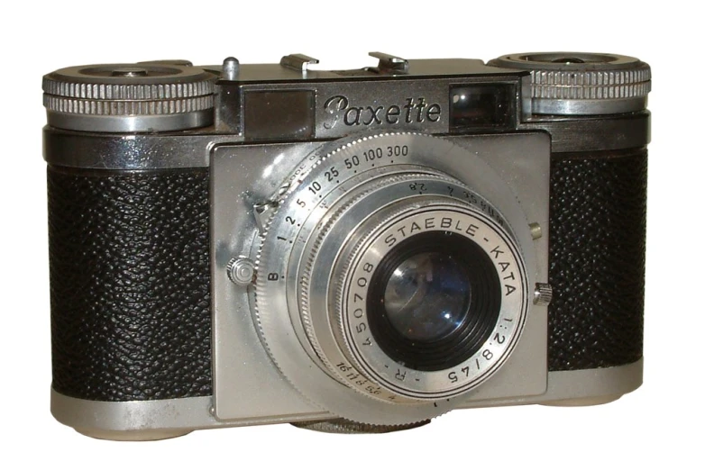 a camera that is black and silver