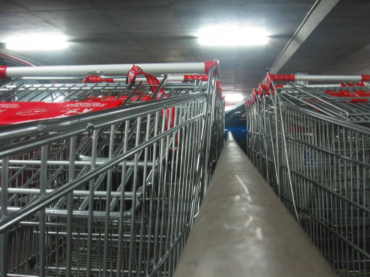 a number of carts in a warehouse