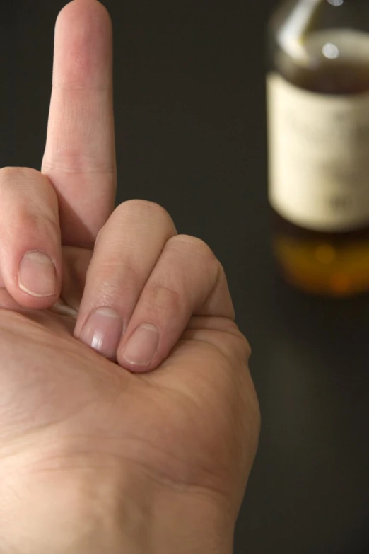 hand with thumb and finger showing sign language