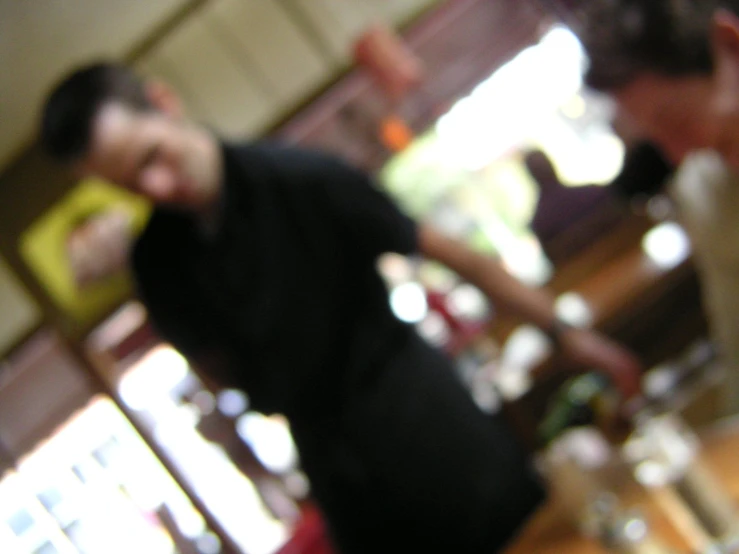 blurry po of food being served at restaurant