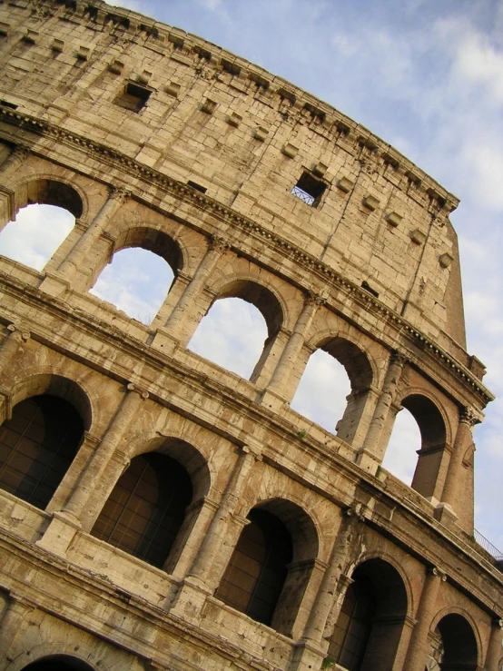 a view of the bottom half of an ancient structure