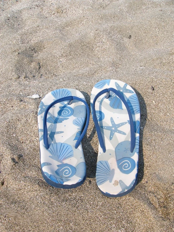 a pair of sandals are laying on the beach