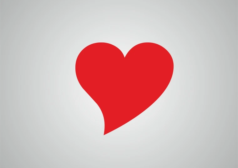 a heart icon on grey background