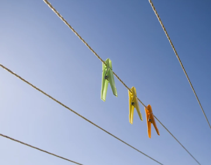 some kites that are hung up with their paper