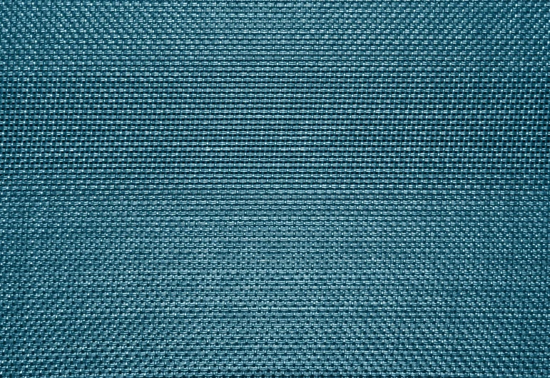 the blue fabric has small squares on it