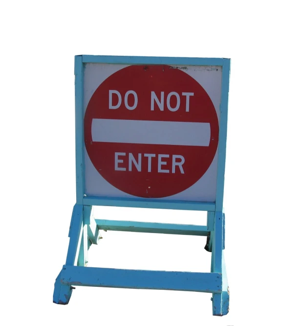 a do not enter sign on a white background