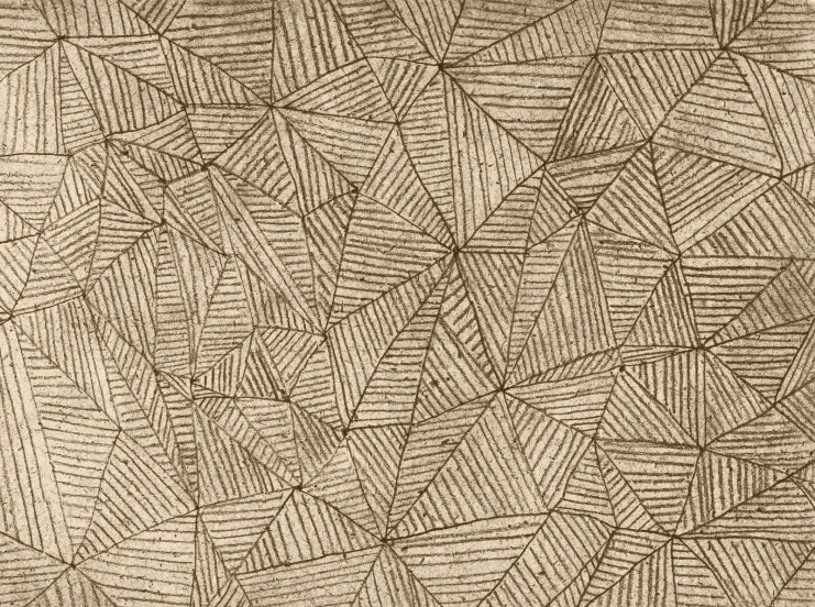 an old drawing shows the shapes and lines that appear to be made with yarn