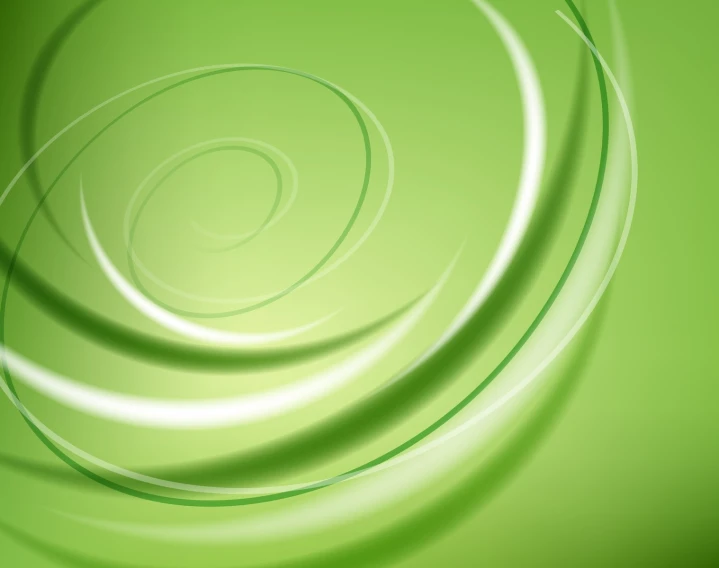 green swirl in the center of a large circular design