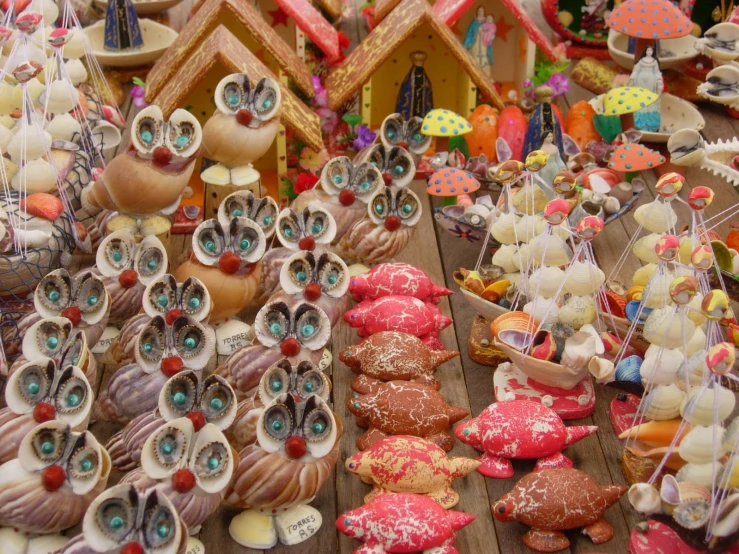 a display in a store filled with different types of items